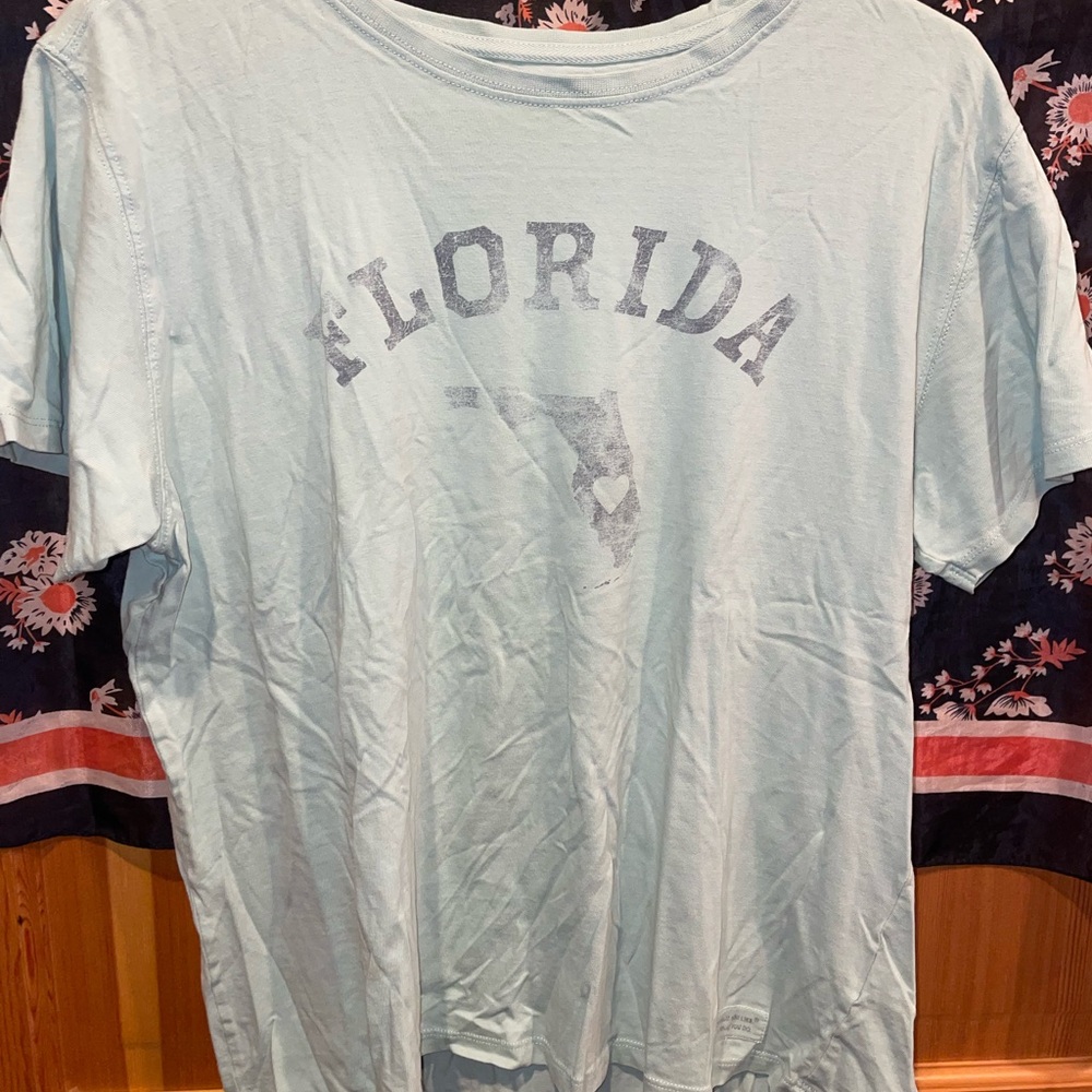 Life Is Good Light Blue Florida Graphic Tee